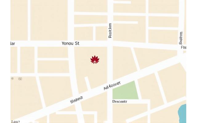 Static map showing Lotus Hearth Wellness location on Yonge Street, Toronto